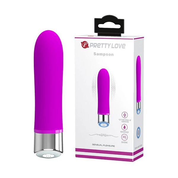 Вибропуля-жезл «PrettyLove Sampson», фиолетовая