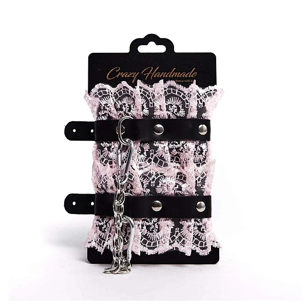 Наручники с розовым кружевом