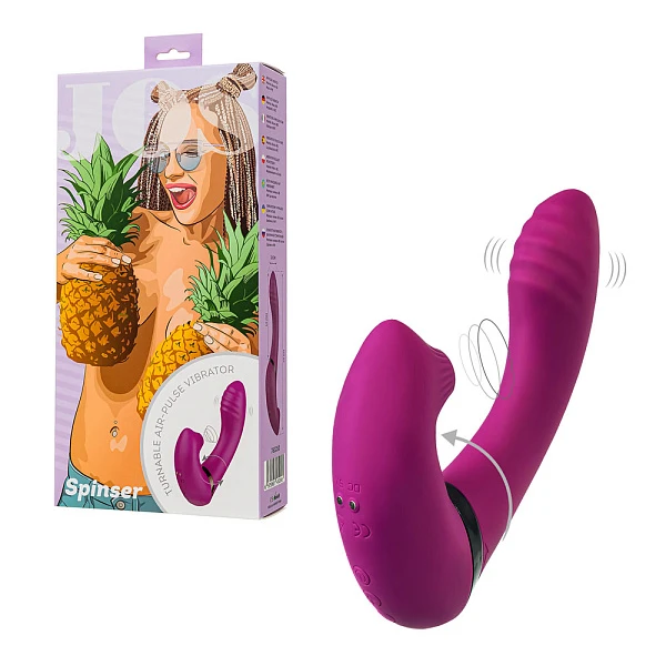 Поворотный вибратор «JOS Spinser» с вакуумной стимуляцией клитора