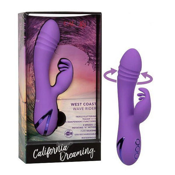 Вибромассажер-кролик с ротацией «West Coast Wave Rider»