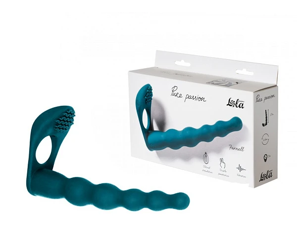 Вибронасадка для двойного проникновения «Pure Passion Farnell Green»