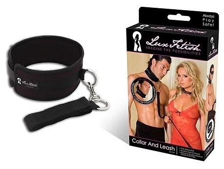Ошейник с длинным поводком «Lux Fetish»