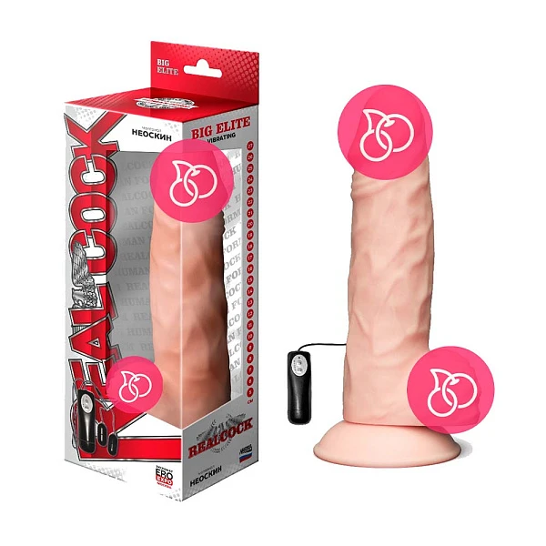 Вибростимулятор-гигант «RealCock 11"» с пультом
