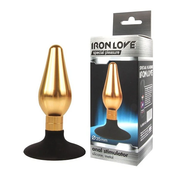Металлическая пробка с силиконовой присоской «Iron Love»