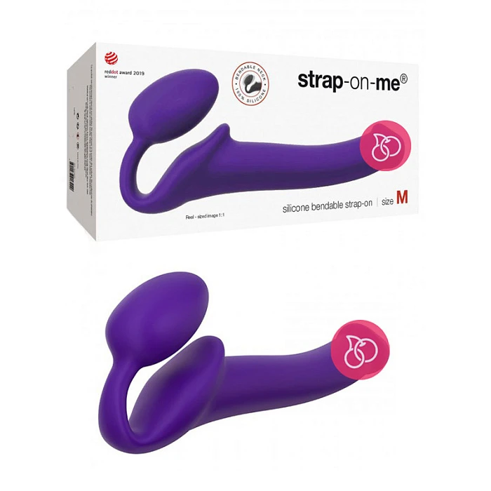 Безремневой стимулятор «STRAP-ON-ME», размер М, фиолетовый изображение №5