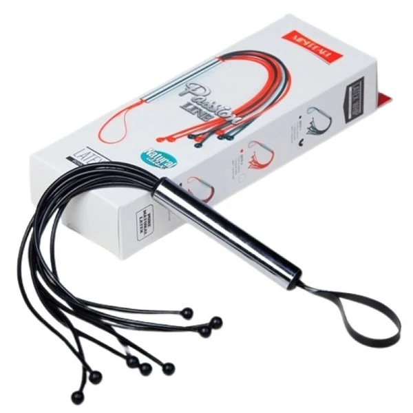 Латексная плеть с шариками на хвостах «Passion Line»