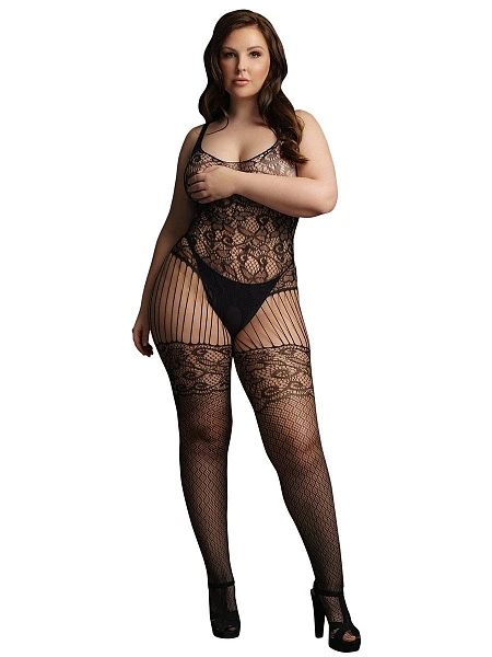 Боди-комбинезон «Le Désir Lace & Fishnet» (50-54)