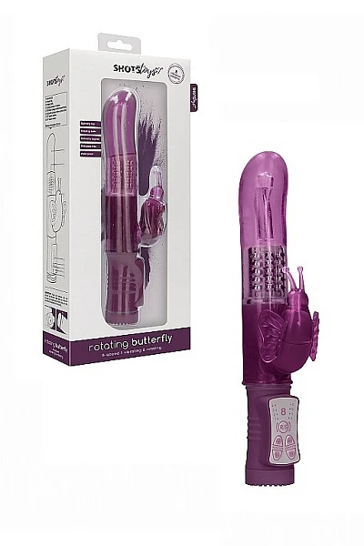 Вибратор-кролик с функцией ротации «Rotating Butterfly», фиолетовый