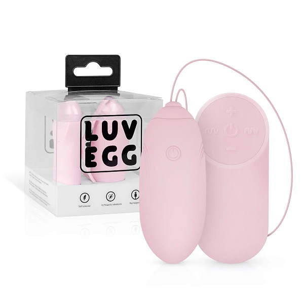 Виброяйцо «LUV EGG» с пультом управления, светло-розовое
