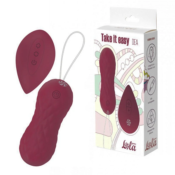 Виброяйцо «Take it Easy Dea Wine Red» с пультом