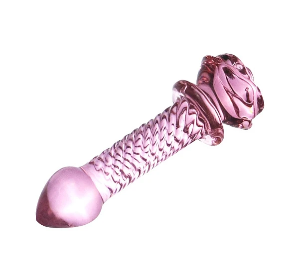 Рельефный фаллоимитатор из стекла «Glass»