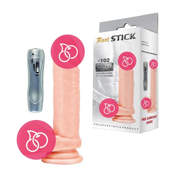Вибратор-реалистик «RealStick», 17 см