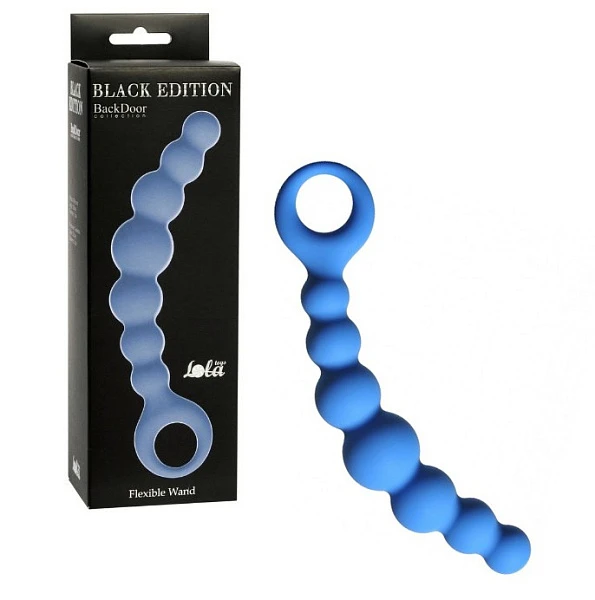 Анальная цепочка «Flexible Wand», синяя
