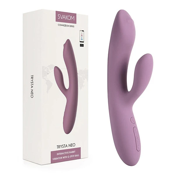 Интерактивный вибростимулятор-кролик «Trysta Neo» с роллинговой стимуляцией точки G
