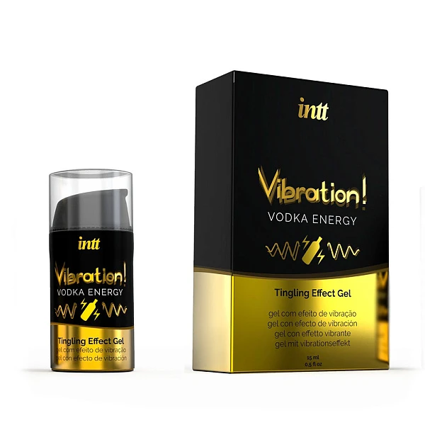 Жидкий вибратор «Vibration! Vodka energy», интимный гель со вкусом коктейля водка-энергетик 15 мл
