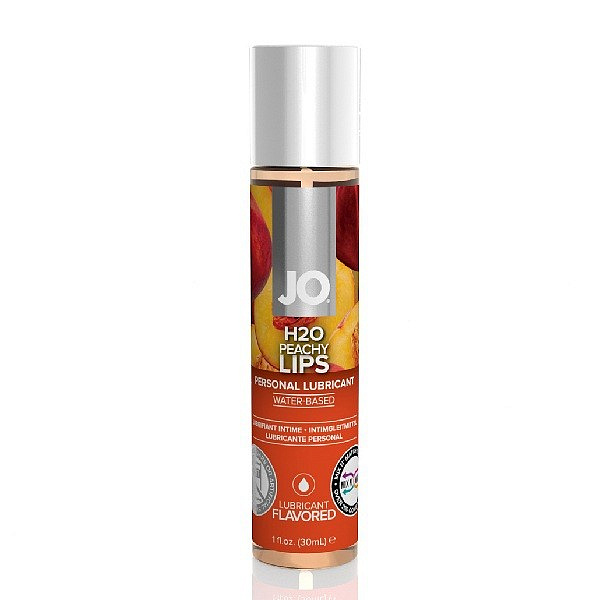 Съедобный лубрикант со вкусом персика «JO H2O Peachy Lips», 30 мл