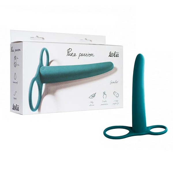 Насадка для двойного проникновения «Pure Passion Gimlet», темно-зеленый