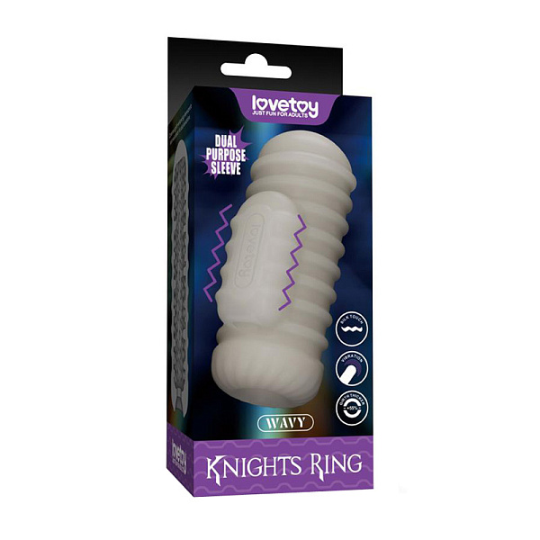 Мастурбатор-насадка «Knights Ring Wavy» с вибрацией