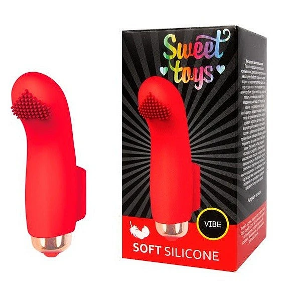 Насадка на палец с вибрацией «Sweet Toys», красный
