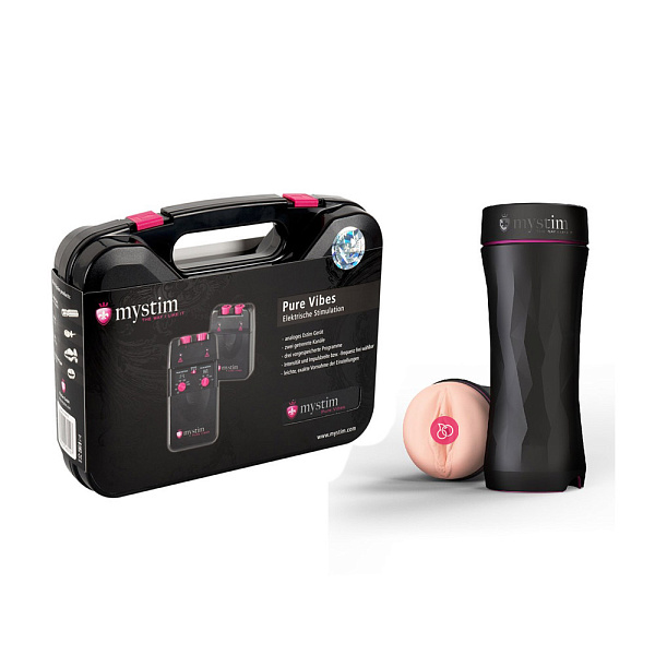 Набор из мастурбатора «Opus E Vagina» и источника импульсов «Pure Vibes»