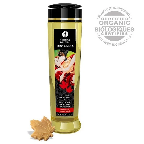 Массажное масло для тела Shunga Organic «Кленовое наслаждение», 240 мл