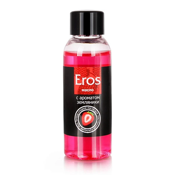 Массажное масло «Eros» с ароматом земляники, 50 мл