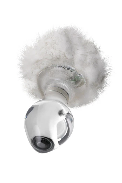 Анальная пробка с белым хвостиком «Sexus»