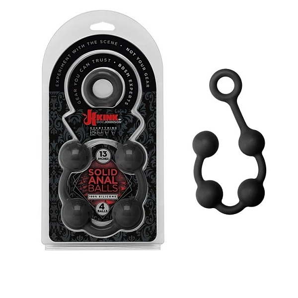 Анальная цепочка «Kink - Solid Anal Balls 13"»