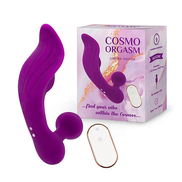 Двойной вибростимулятор «Cosmo Orgasm» с пультом