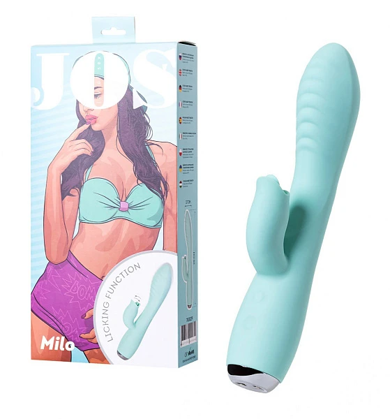 Вибратор-кролик с язычком «JOS MILO»