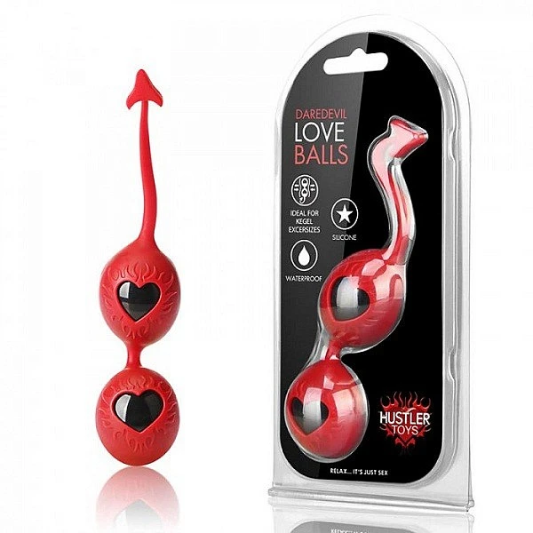 Вагинальные шарики со смещенным центром тяжести «Hustler Love Balls»