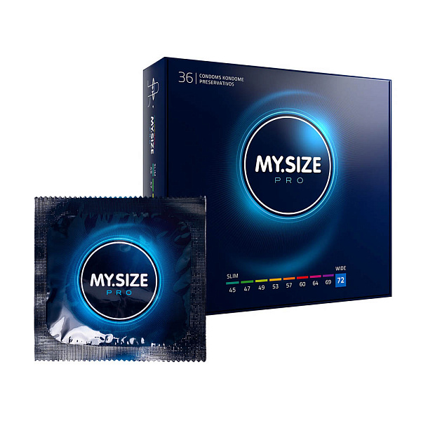 Увеличенные презервативы «MY.SIZE 72», 1 шт