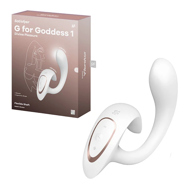 Вибратор «G for Goddess 1» для стимуляции точки G, белый