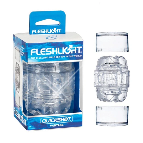 Прозрачный двусторонний мастурбатор «Quickshot Vantage»