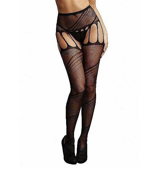 Чулки с поясом «Crotchless Cut-Out Pantyhose» (S/L)