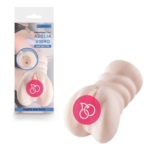 Мастурбатор вагина-анус «Adelia Vibro» с вибрацией