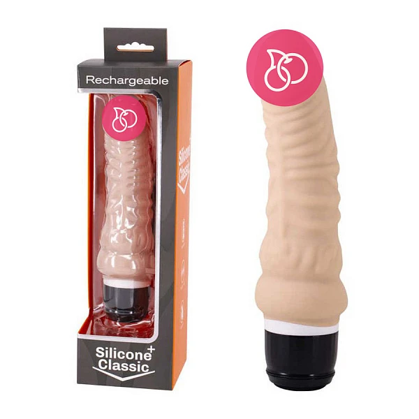Реалистичный вибратор «Rechargeable Silicone Classic» 17,5 см