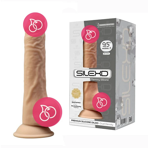 Фаллоимитатор на присоске с мошонкой «SileXD Model 3 (9.5)»