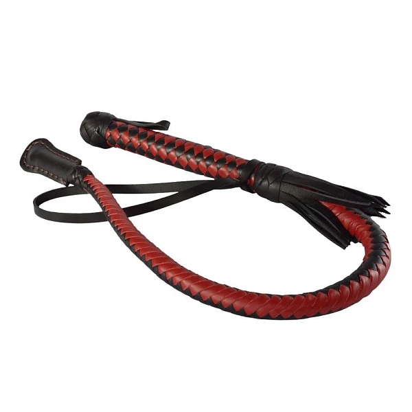 Однохвостая плеть «Кубанская нагайка», черно-красная