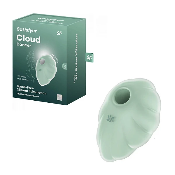 Вакуумно-волновой вибростимулятор «Cloud Dancer», зеленый