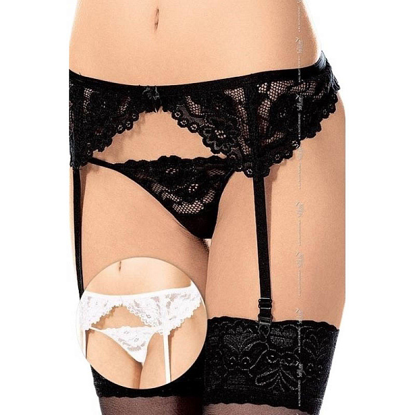 Пояс для чулок с трусиками «White Bud» (M/L)