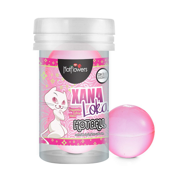 Силиконовый лубрикант в шариках «Xana Loka» с эффектом вибрации