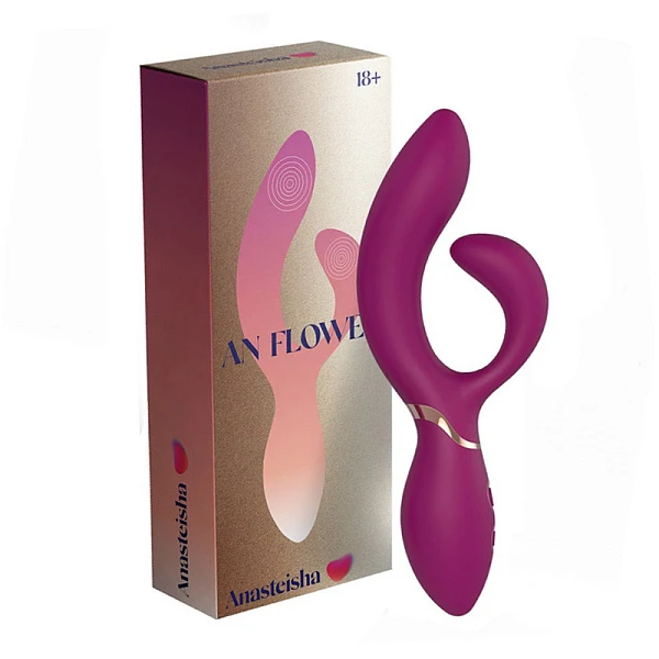 Гибкий вибратор-кролик «AN Flower»