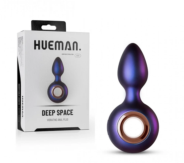 Анальная пробка «Deep Space» с кольцом-держателем и пультом