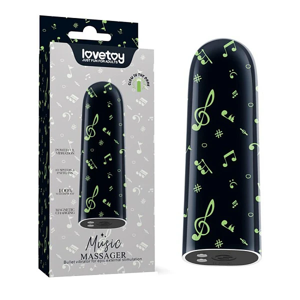 Вибропуля «Music» светящаяся в темноте