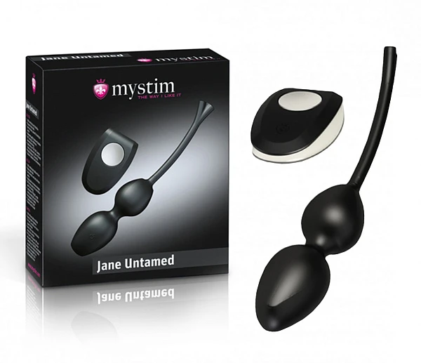 Вагинальные виброшарики «Mystim Jane Untamed» с электростимуляцией