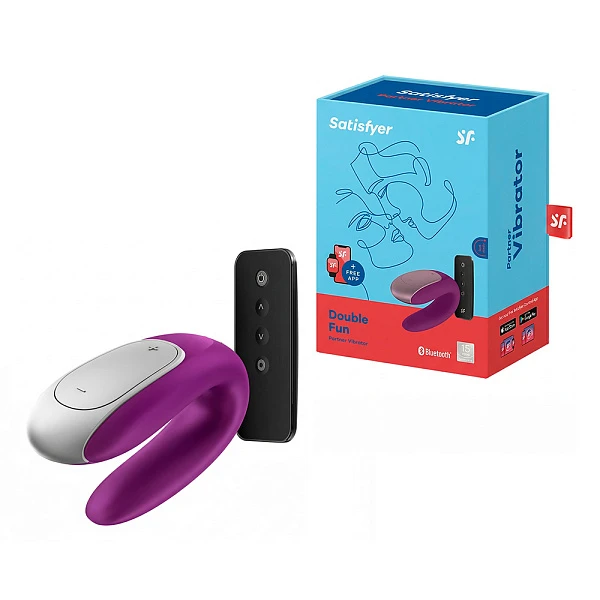 Вибростимулятор для пар "Satisfyer Double Fun", фиолетовый