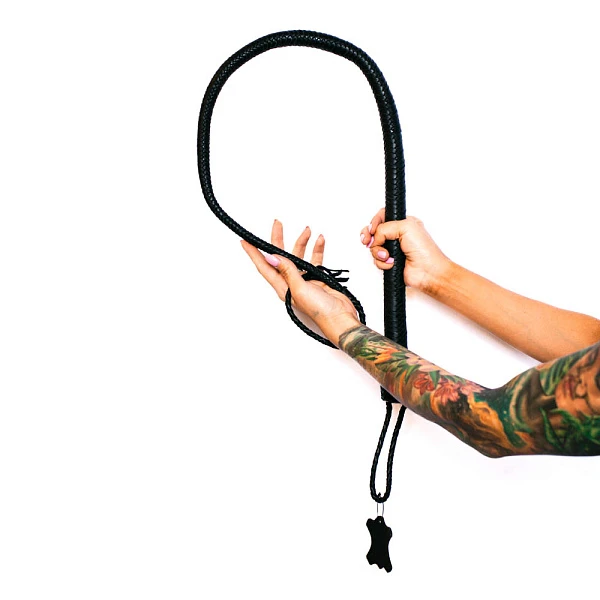 Кнут «Scandal» из натуральной кожи, черный