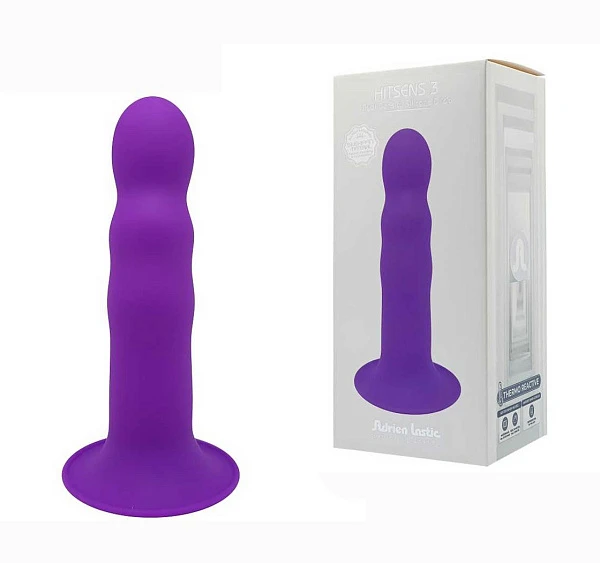 Термоактивный фаллоимитатор «Hitsens 3», пурпурный