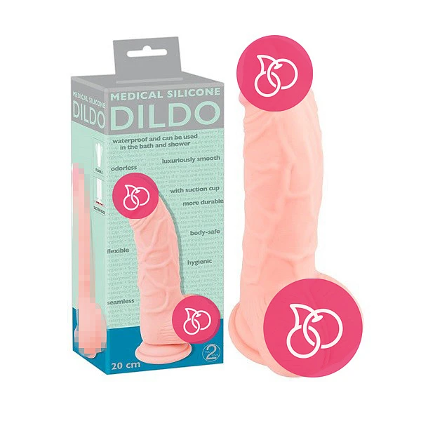 Реалистичный фаллоимитатор «Medical Silicone Dildo», 20 см
